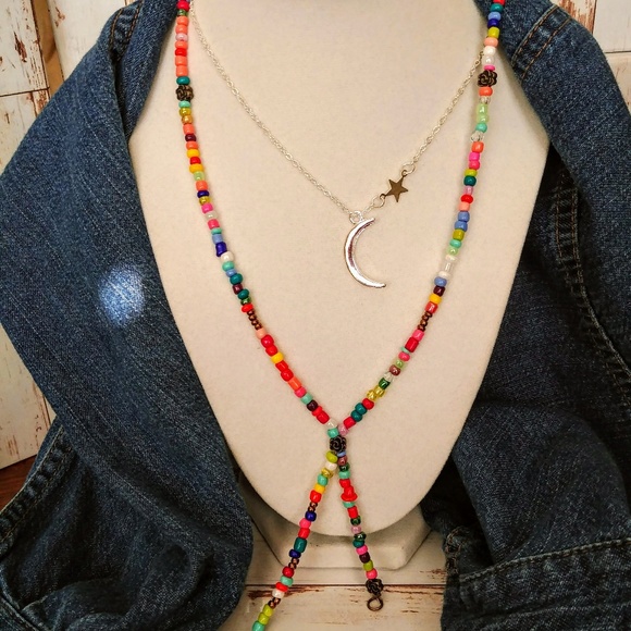 The Girl With Kaleidoscope Eyes Jewelry - Colorful Boho Bead Necklace